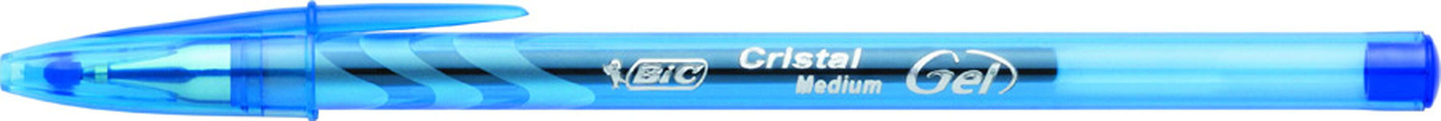 Bolígrafo Roller Bic Cristal Gel Blau -20 unidades