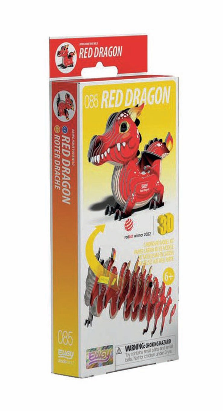 Puzle 3D Eugy Drag&oacute;n rojo