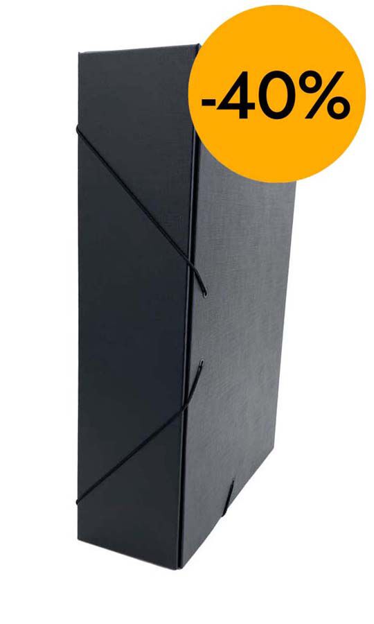 Carpeta proyectos Abacus forrada lomo 90mm negro