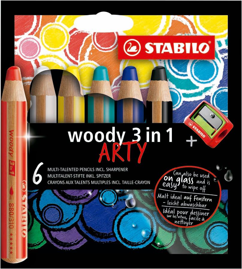Llapis Stabilo Woody 3 en 1 Arty 6 colors
