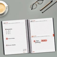 Agenda Finocam 16M Ikon E10 D&iacute;a/P&aacute;gina Multiling&uuml;e 2026-27 Negro