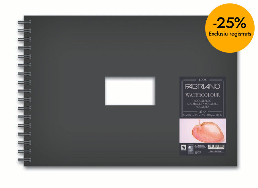 Bloc espiral Aquarel&middot;la Fabriano A4 25 fulls 300g