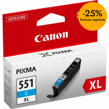 Cartucho original Canon CLI-551C XL cian - 6444B001