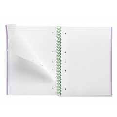 Notebook A4 Tapa Extra Dura 80 Hojas 5 &times; 5 Gradient Lavanda y Verde