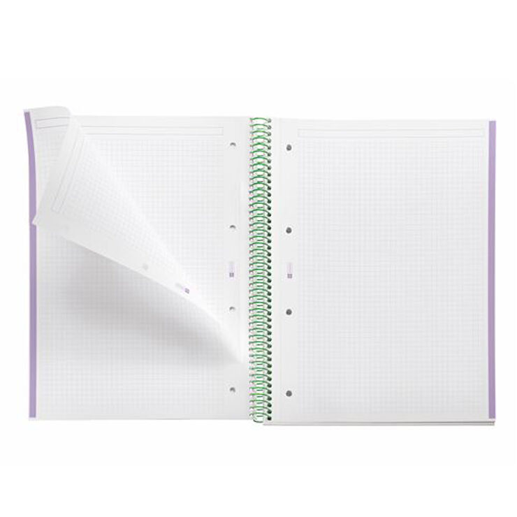 Notebook A4 Tapa Extra Dura 80 Hojas 5 &times; 5 Gradient Lavanda y Verde