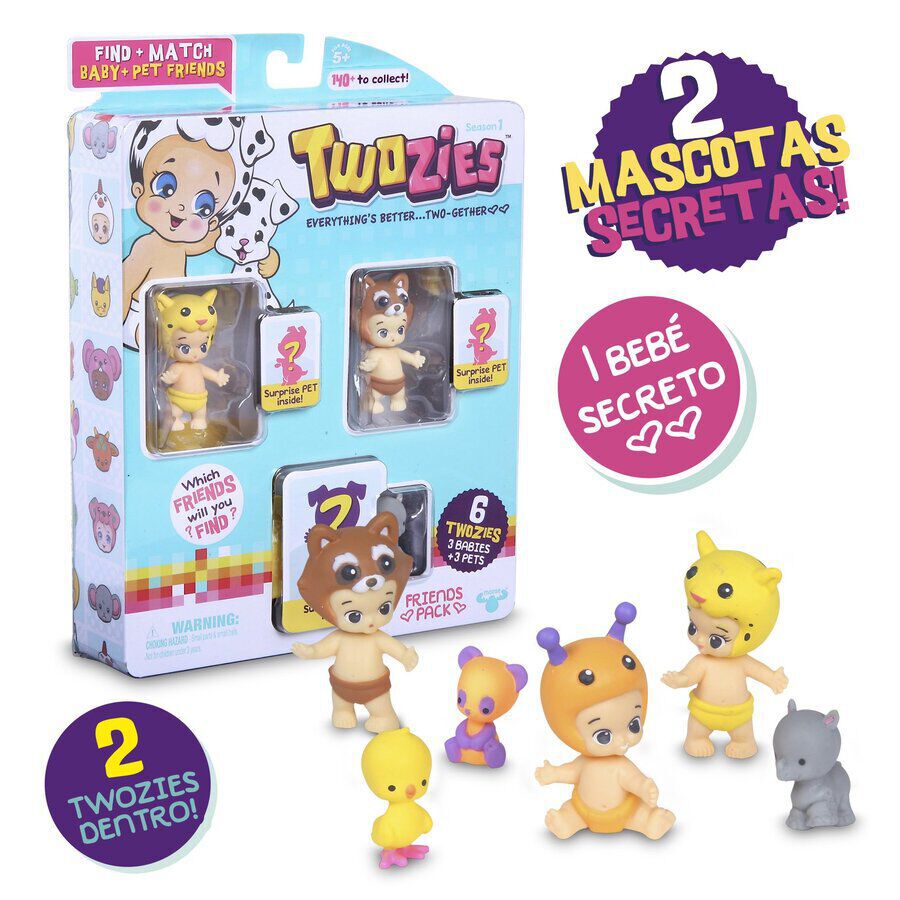 Twozies 3 Babies i 3 Mascotes Assortides