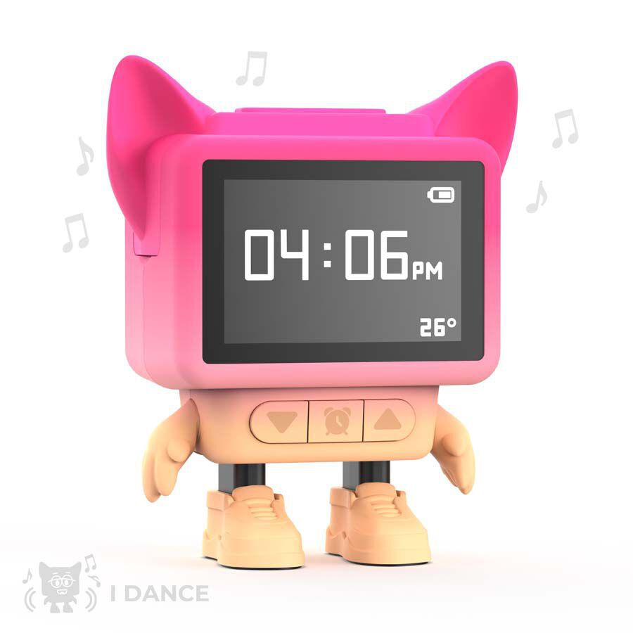Altavoz Reloj Mob rosa