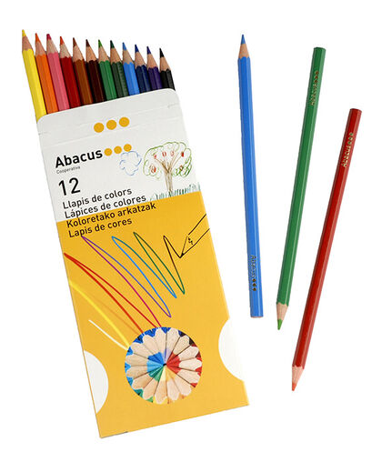 Estoig de llapis de colors Abacus 12 colors