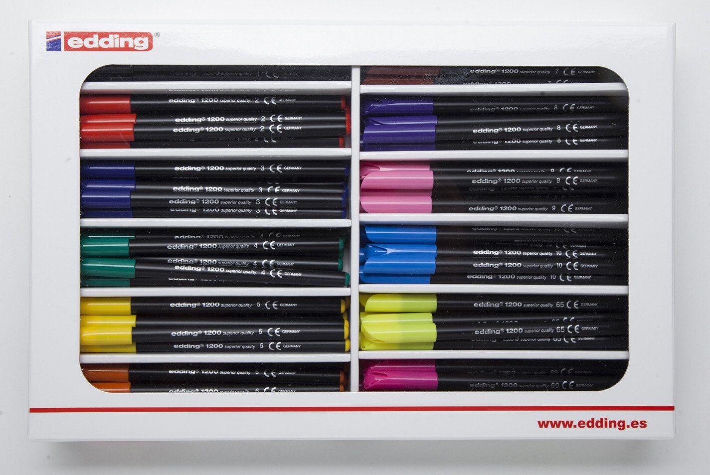 Retoladors de colors Edding 1200 pack escolar 120u