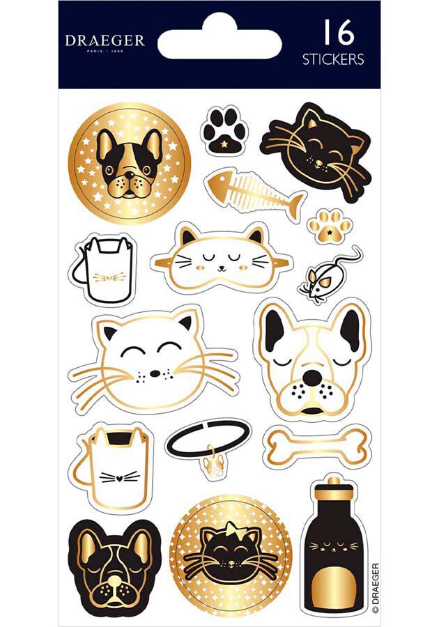 Pegatinas Draeger Perro y Gato 16u