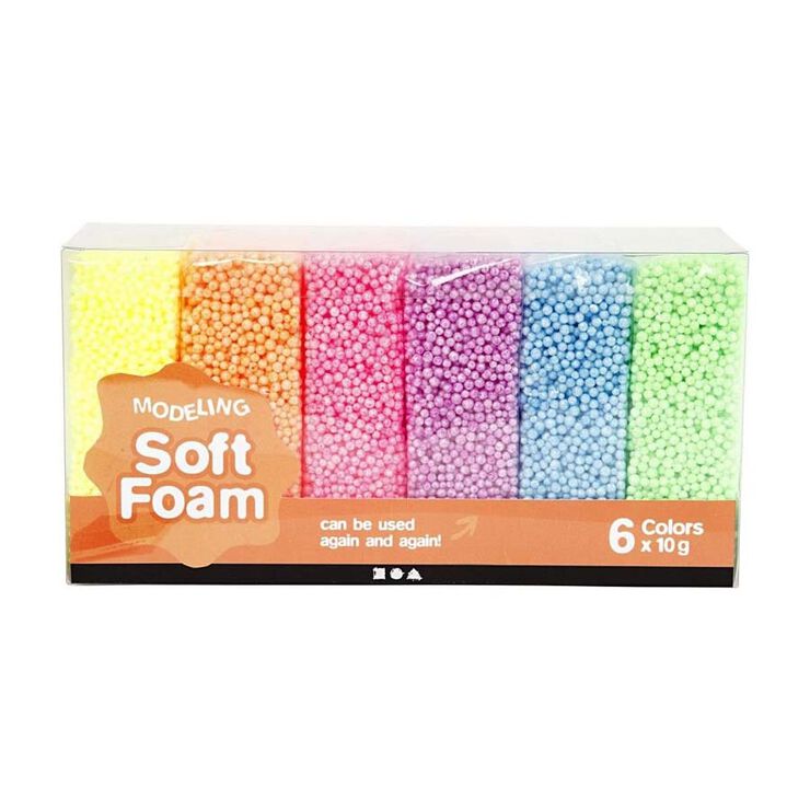 Pasta Soft Foam Creative 10g colores surtidos 6u
