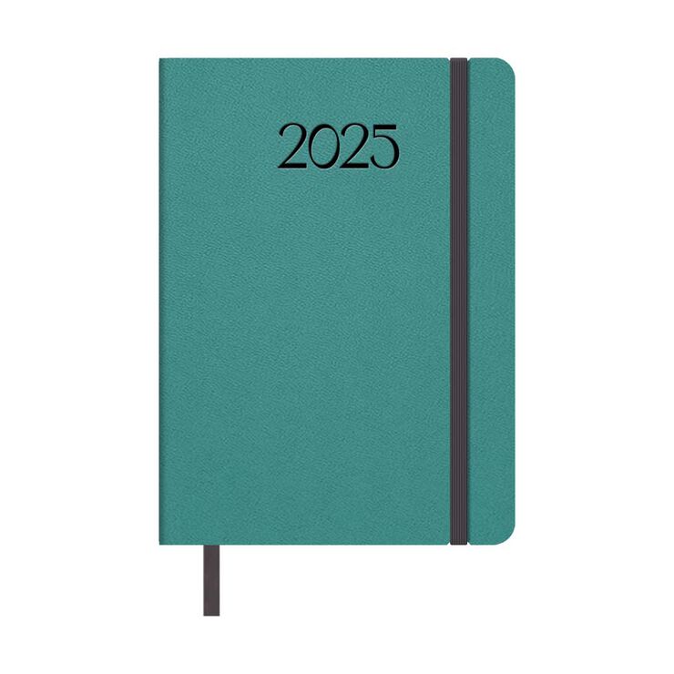 Agenda Manhattan 14x20 día/pág castellano 2025 verde