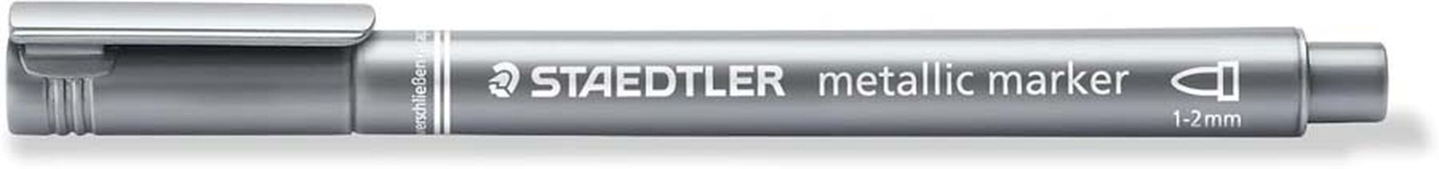 Rotuladores permanente Staedtler metalizado plata 10u