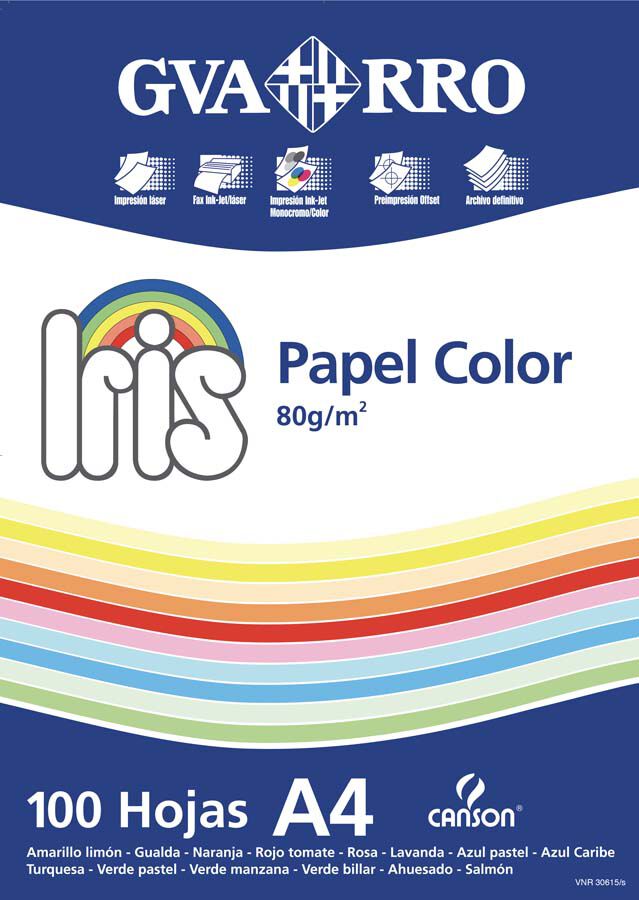 Paper Canson Repro Iris A4 80g blau turquesa 100 fulls