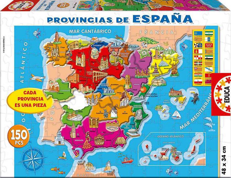 Puzle 150 piezas Mapa de Espa&ntilde;a