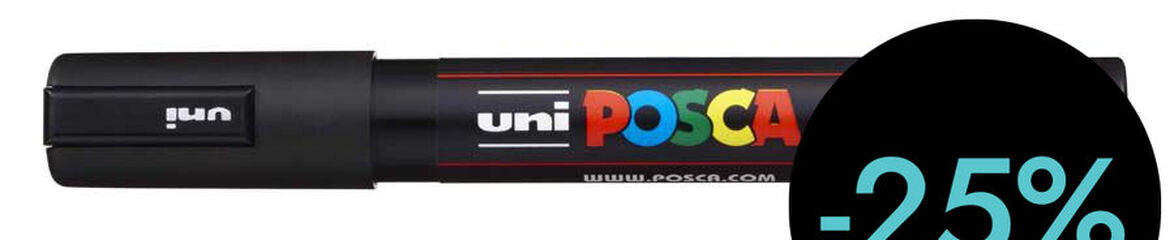 Retolador Posca PC-5M 1,8-2,5mm negre