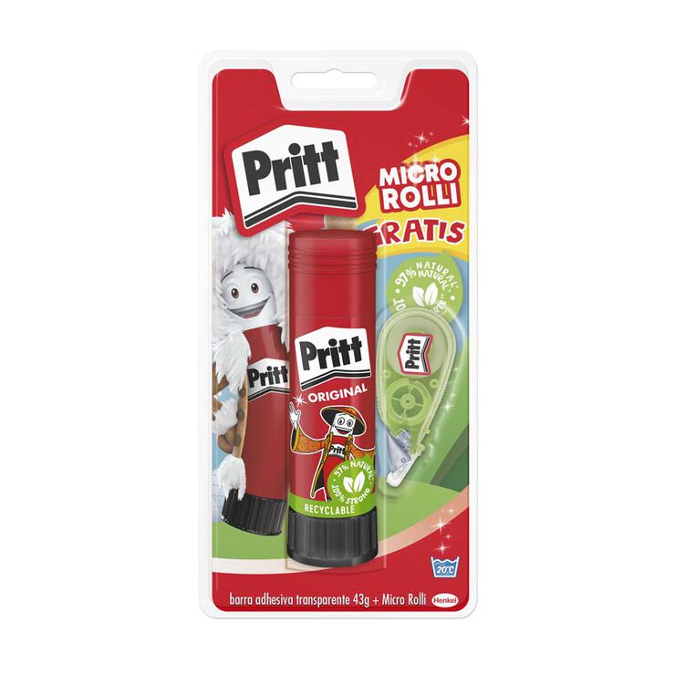 Barra de pegamento Pritt Stick 43gr + Corrector Micro - Abacus Online