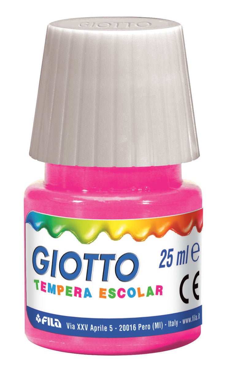 Tempera Giotto Estuche con pincel 6 colores