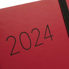 Agenda Finocam Lisa F4 setm/vista H 2024 Vermell cas