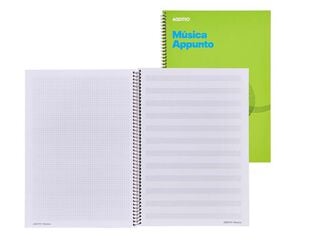 Libreta de m&uacute;sica Additio Appunto 12 pentagramas A4