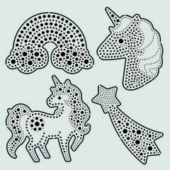 Kit Aladine Pinta con Puntos Unicornio