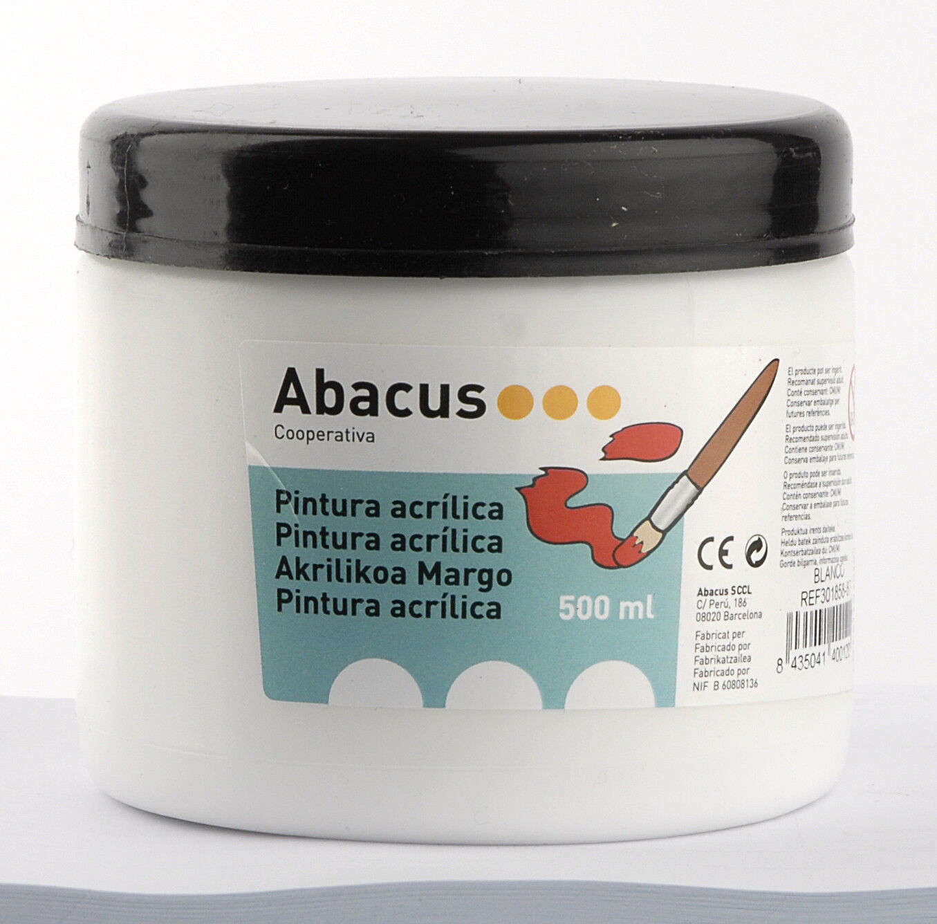 Pintura acr&iacute;lica Abacus 500ml blanc