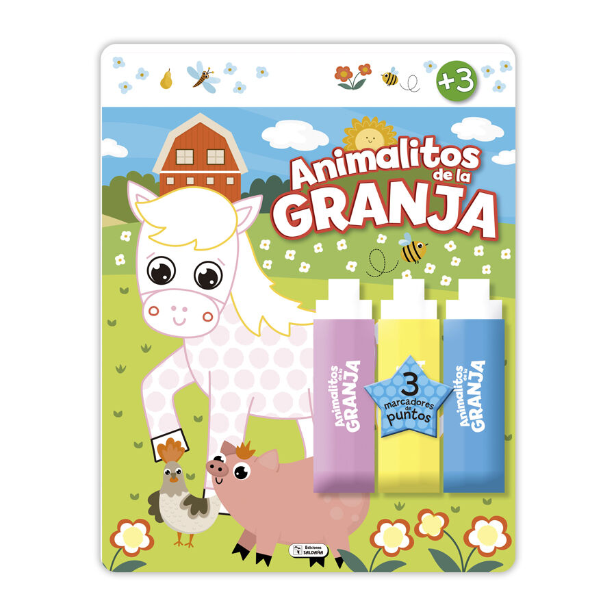 Colorea con puntos Animalitos de la granja