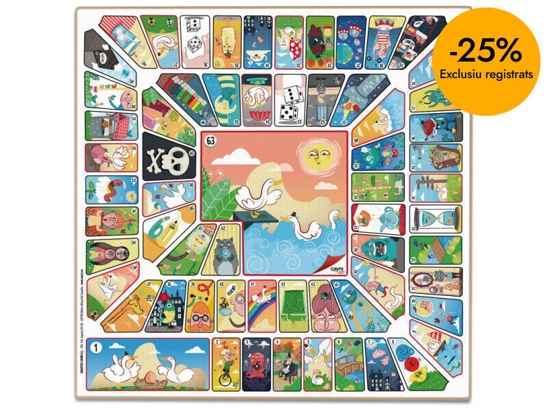 Tablero parch&iacute;s-oca 4 jugadores 40x40 cm