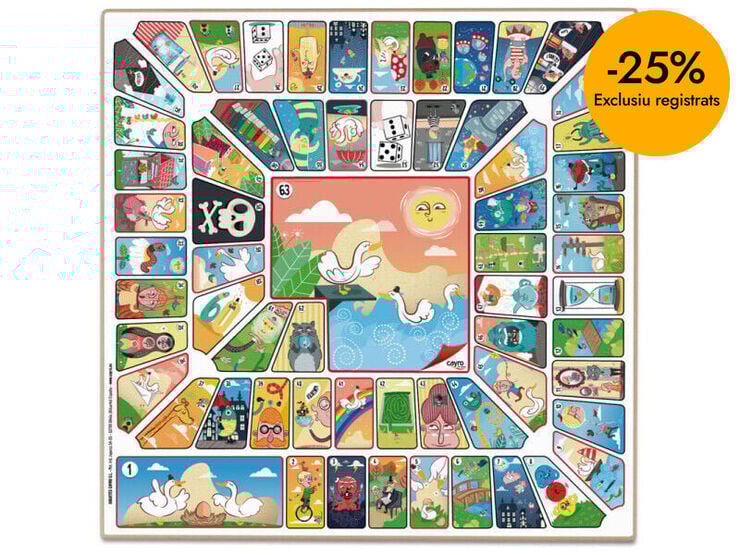 Tablero parch&iacute;s-oca 4 jugadores 40x40 cm