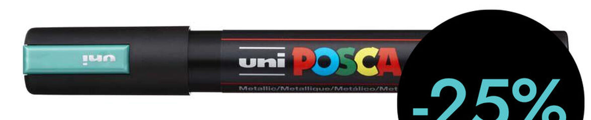 Rotulador Posca PC-5M 1,8-2,5mm verde metal