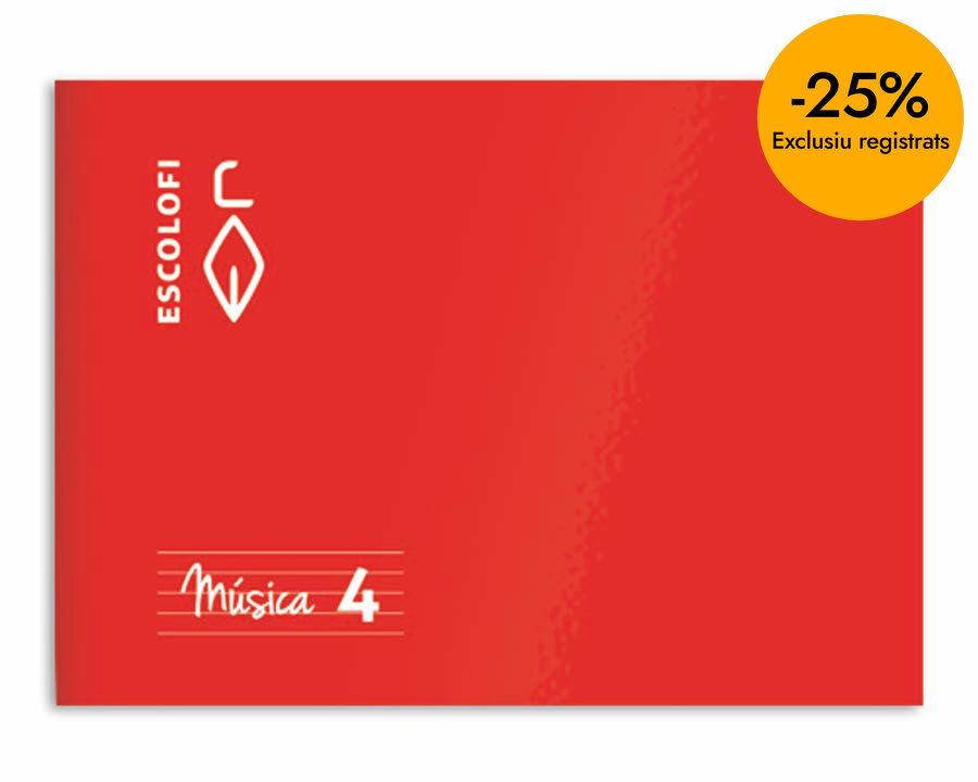 Llibreta de M&uacute;sica Escolofi A5 4 pentagrames