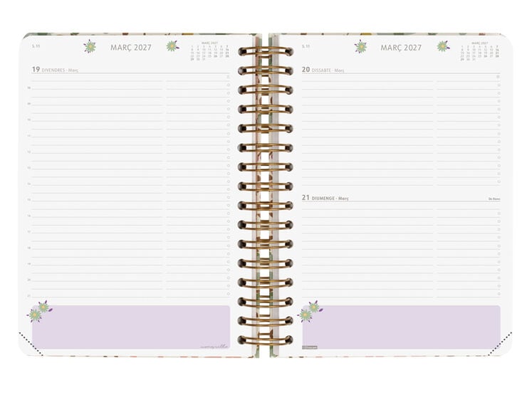 Agenda Finocam Moniquilla D&iacute;a P&aacute;gina 2027 Catal&aacute;n Rosa