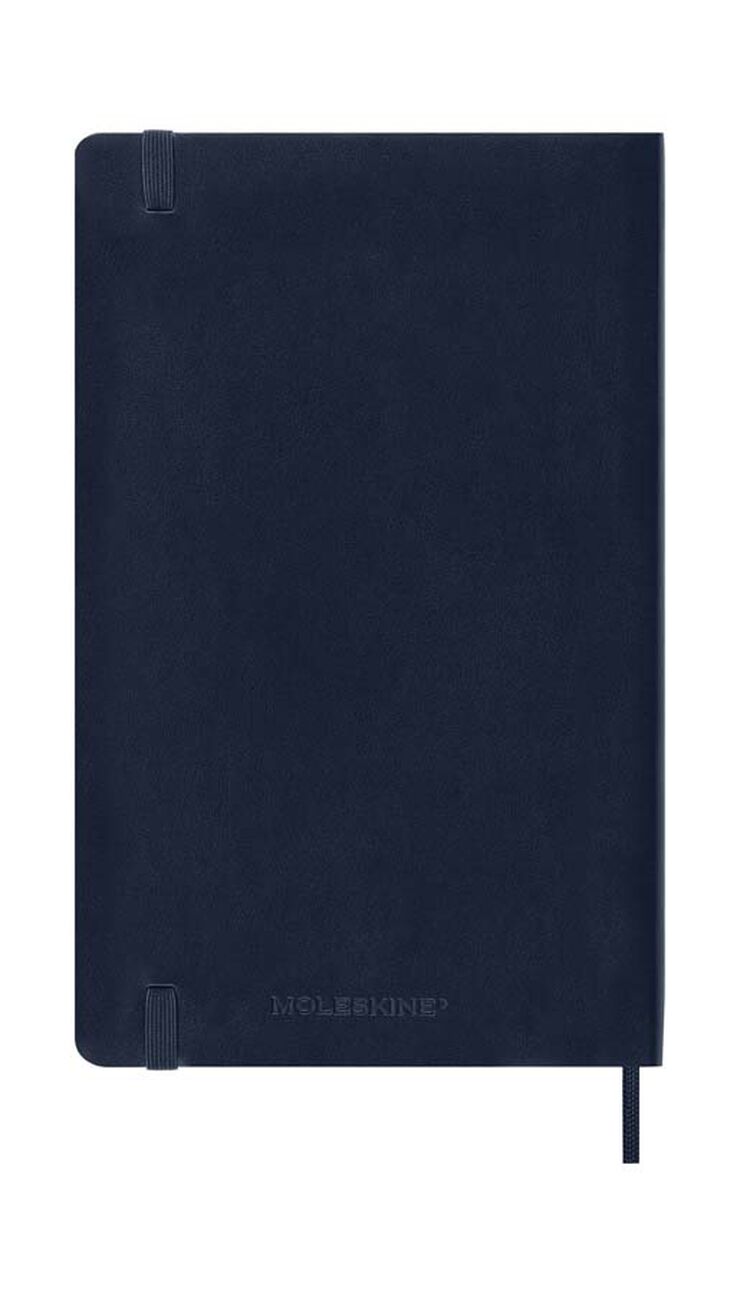 Agenda Moleskine 18 mesos set/vista L tapa tova blau