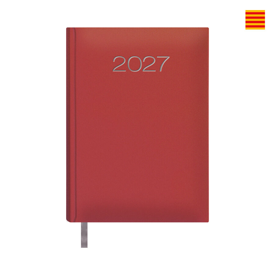 Agenda Dohe Lisboa 14x20 D&iacute;a P&aacute;gina Catal&aacute;n 2027 Rojo