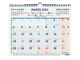 Calendario pared Finocam Color Escrib M 30X24 2024 cas