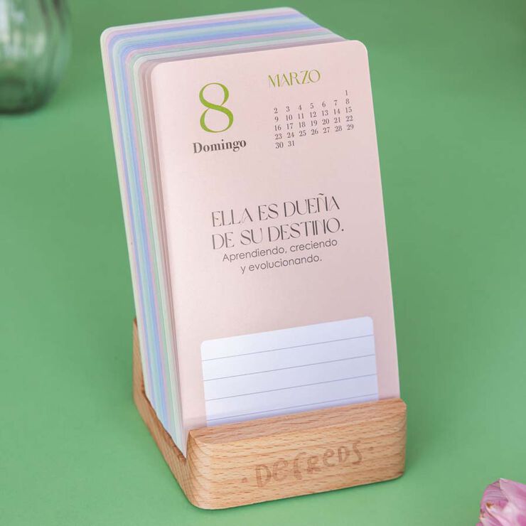 Calendario mesa de tarjetas Defreds 2026 castellano