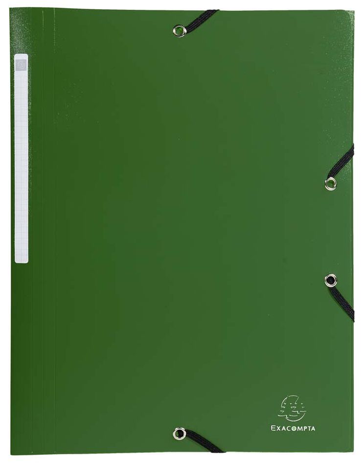 Carpeta solapes i gomes A4 Exacompta verd fosc