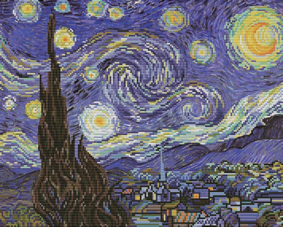 Kit Punto de Cruz Ladybird Starry Night