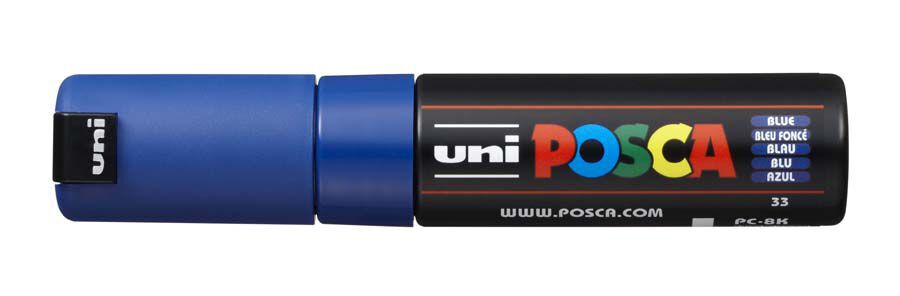 Rotulador Posca PC-8K 8mm azul