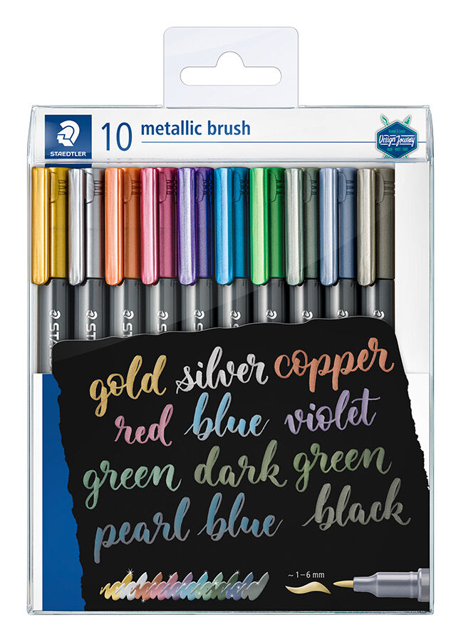 Retoladors Pinzell Staedtler met&agrave;l&middot;lics 10 colors