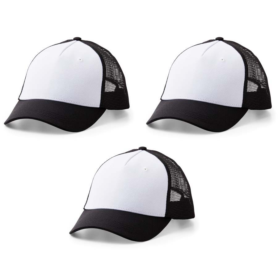 Gorra blanc/negre 3u