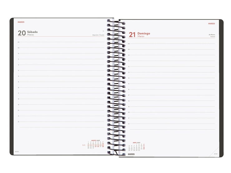 Agenda Finocam My Dia P&agrave;gina 2027 Castell&agrave; Negre