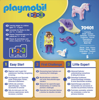 Playmobil 1.2.3 Carruaje Unicornio con Hada (70401) Playmobil 1.2.3 Carruaje Unicornio con Hada (70401)