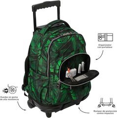Mochila con ruedas Totto Renglones Jhony Jungle