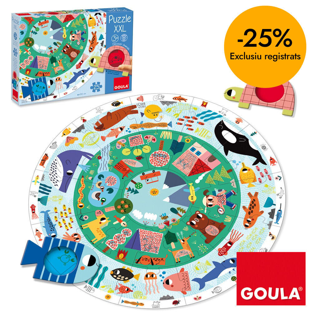 Puzle XXL&nbsp;Circular Animales Escondidos 25 piezas