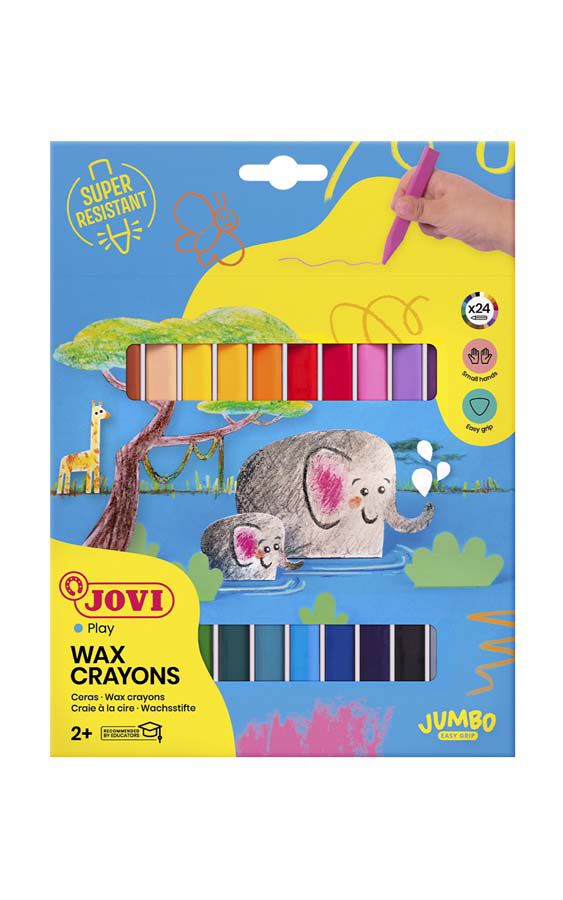Cerass pl&aacute;sticas Jovicolor Triwax 24 colores