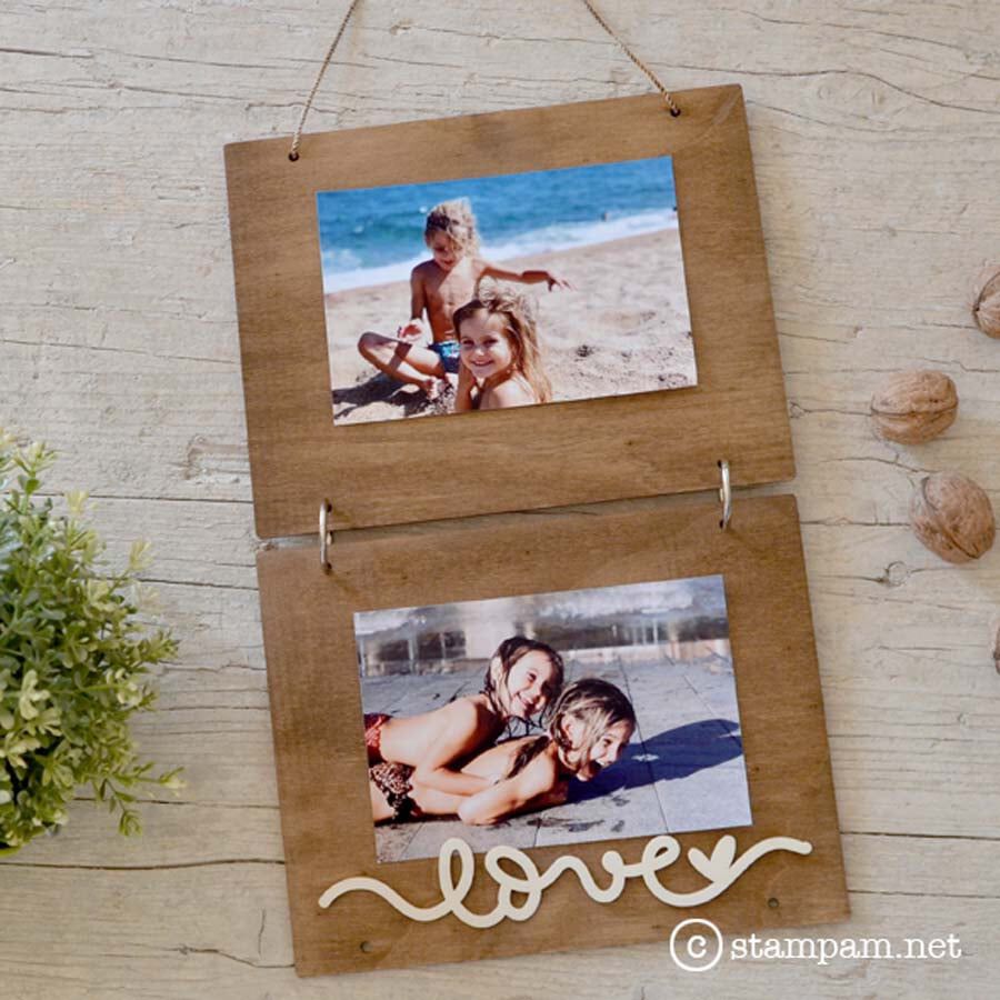 Base/Marc fusta anelles per a Fotos Stampam