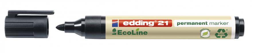 Rotulador permanente Edding 21 Ecoline 4 colores