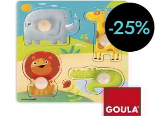 Animales de la selva Puzle de madera