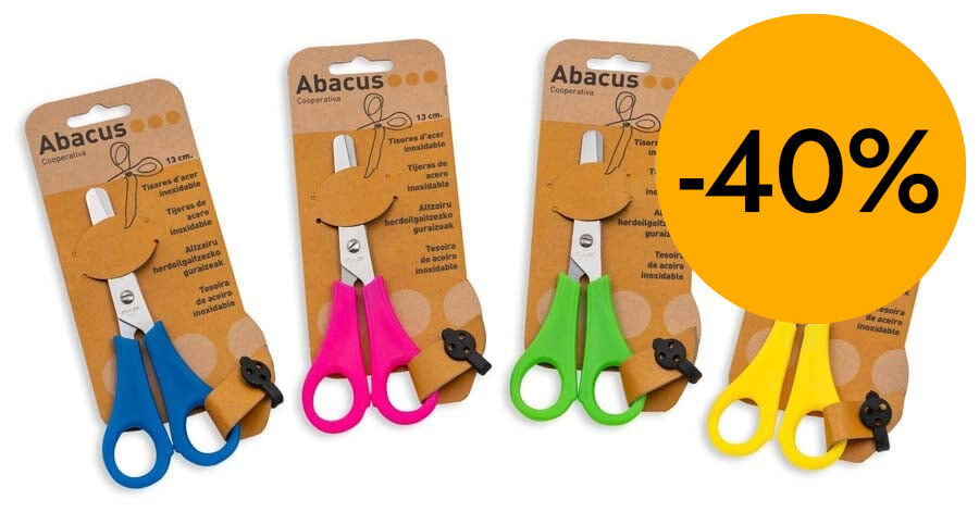 Tijera escolar Abacus 13cm
